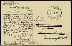 Patriotik-Karte aus der Zeit des ersten WK, als Feldpost gelaufen, ...