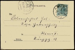 Patriotische Karte mit der Germania usw., aus Wien gelaufen, gute ...