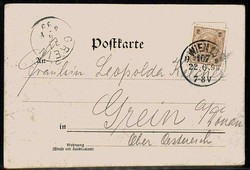 Erinnerungs-Karte an die Sonnenwendfeier, gelaufen 1899 aus Wien, ...