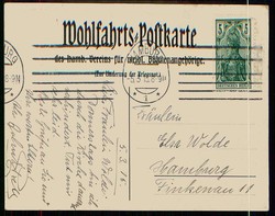 Patriotische Karte aus der Zeit des I. WK, hier 'die Deutsche Macht ...