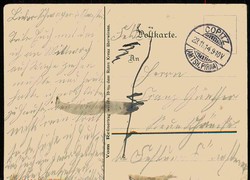 Seltene Propagandakarte aus der Zeit des I. WK, hier 'Mit Gott für ...