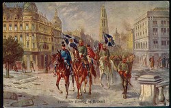 Patriotische Karte aus der Zeit des I. WK, hier 'Festlicher Einzug in ...