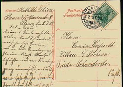 Propagandakarte aus der Zeit des I. WK, hier 'Deutschlandfahne und ...