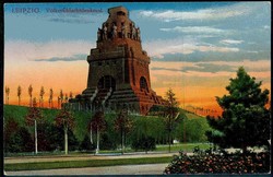 Leipzig, Karte vom Völkerschlachtsdenkmal, gelaufen April 1913, gute ...