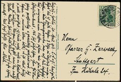 Leipzig, Karte vom Völkerschlachtsdenkmal, gelaufen April 1913, gute ...