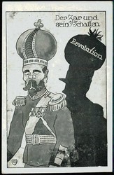 Propagandakarte aus dem I. WK gegen Russland und den Zaren, ...