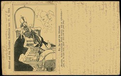 Propagandakarte aus dem I. WK gegen Russland und den Zaren, ...