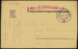 Propagandakarte aus dem I. WK gegen Russland und den Zaren, ...