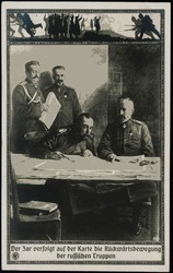 Propagandakarte aus dem I. WK gegen Russland und den Zaren, hier 'Der ...