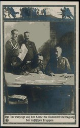 Propagandakarte aus dem I. WK gegen Russland und den Zaren, hier 'Der ...