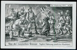 Propagandakarte aus dem I. WK gegen Russland und den Zaren, hier ...