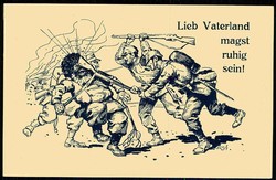 Propagandakarte aus dem I. WK gegen Russland und den Zaren, hier ...