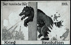 Propagandakarte aus dem I. WK gegen Russland und den Zaren, hier ...