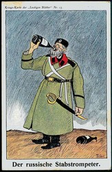 Propagandakarte aus dem I. WK gegen Russland und den Zaren, hier ...