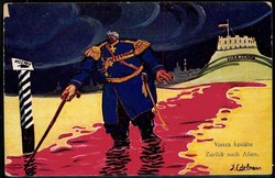 Propagandakarte aus dem I. WK gegen Russland und den Zaren, hier ...