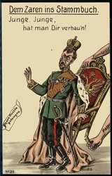 Propagandakarte aus dem I. WK gegen Russland und den Zaren, hier ...