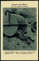 Propagandakarte aus dem I. WK gegen Russland und den Zaren, hier ...