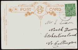 Antideutsche Propaganda-Karte aus der Zeit des ersten WK, ...