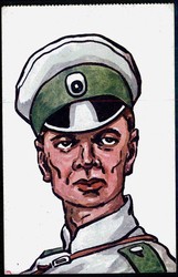 Kunstkarte 'russischer Grenzposten', wohl aus der Zeit des I. WK's, ...
