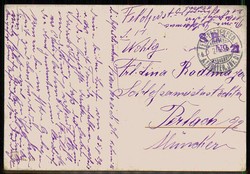 Patriotische Karte aus der Zeit des I. WK, als Feldpost gelaufen, ...