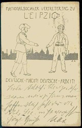 Leipzig, Thematik-Karte 'Nationalsozialer Vertretertag' zu Leipzig ...
