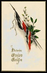 I. WK, patriotische Ostergruß-Karte, als Feldpost gelaufen, gute ...