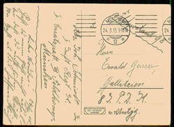 I. WK, patriotische Ostergruß-Karte, als Feldpost gelaufen, gute ...