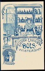 Werbekarte der Firma Bols Amsterdam für Liköre usw., um 1905, ...