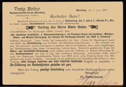 3 Pf. Ziffer-Ganzsache 1894, mit vorgedrucktem Einladungstext zu ...