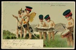 Kinder/Patriotik aus der Zeit des Kaiserreiches/I. WK, hier 'Amor im ...