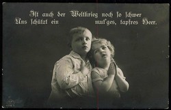 Kinder/Patriotik aus der Zeit des Kaiserreiches/I. WK, hier 'Ist der ...