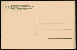 Seltene Erinnerungskarte des Landesverbandes Westfalen im Bund ...