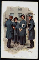 Ca. 1910, Humor-Postkarte 'Berliner Typen', hier 'Heilsarmee', ...