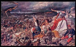 'Europa trauert', Propagandakarte als Feldpost Oktober 1915 gelaufen, ...