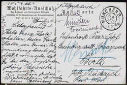 Wohlfahrts-Karte mit Motiv aus den Kämpfen bei Metz, als Feldpost ...