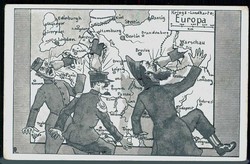 Landkarten-Humor aus der Zeit des I. WK, um 1914/15, ungebraucht, ...