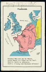 Landkarten-Humor aus der Zeit des I. WK, gelaufen Graz 1915, gute ...