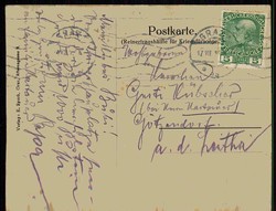 Landkarten-Humor aus der Zeit des I. WK, gelaufen Graz 1915, gute ...