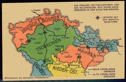 Landkarten-Humor aus der Zeit des I. WK, um 1914/15, ungebraucht, ...