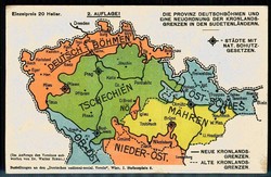Landkarten-Humor aus der Zeit des I. WK, um 1914/15, ungebraucht, ...