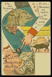 Landkarten-Humor aus der Zeit des I. WK, um 1914/15, ungebraucht, rs. ...