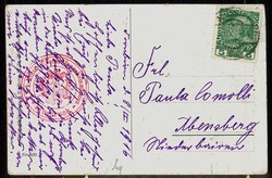 Landkarten-Humor aus der Zeit des I. WK, gelaufen Österreich 1916, ...