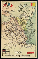 Landkarten-Humor aus der Zeit des I. WK, um 1914/15, ungebraucht, ...