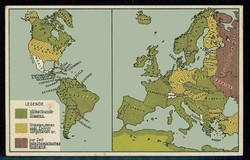 Landkarten-Humor aus der Zeit des I. WK, um 1914/15, ungebraucht, ...