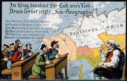 Landkarten-Humor aus der Zeit des I. WK, um 1914/15, ungebraucht, ...
