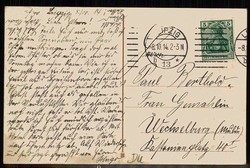 Landkarten-Humor aus der Zeit des I. WK, gelaufen Leipzig Oktober ...