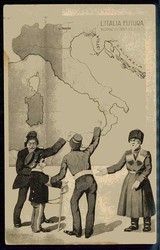 Landkarten-Humor aus der Zeit des I. WK, um 1914/15, ungebraucht, ...