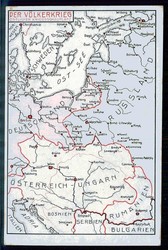 Landkarten-Humor aus der Zeit des I. WK, um 1914/15, ungebraucht, ...