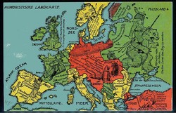 Landkarten-Humor aus der Zeit des I. WK, um 1914/15, ungebraucht, ...
