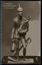 Antideutsche Propagandakarte der Alliierten im I. WK, hier ...